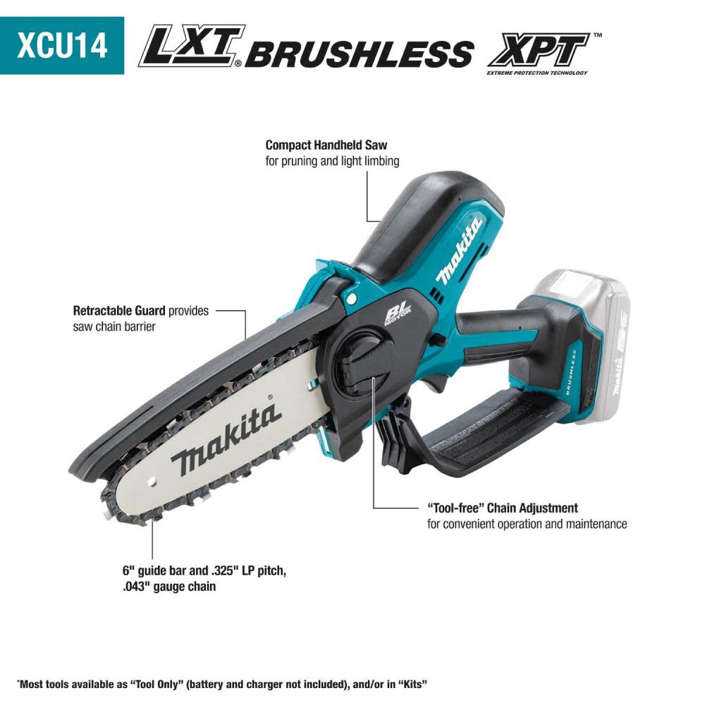 18V LXT Lithium-Ion Brushless Cordless 6 Inch Pruning Saw Kit (2.0Ah) XCU14SR1