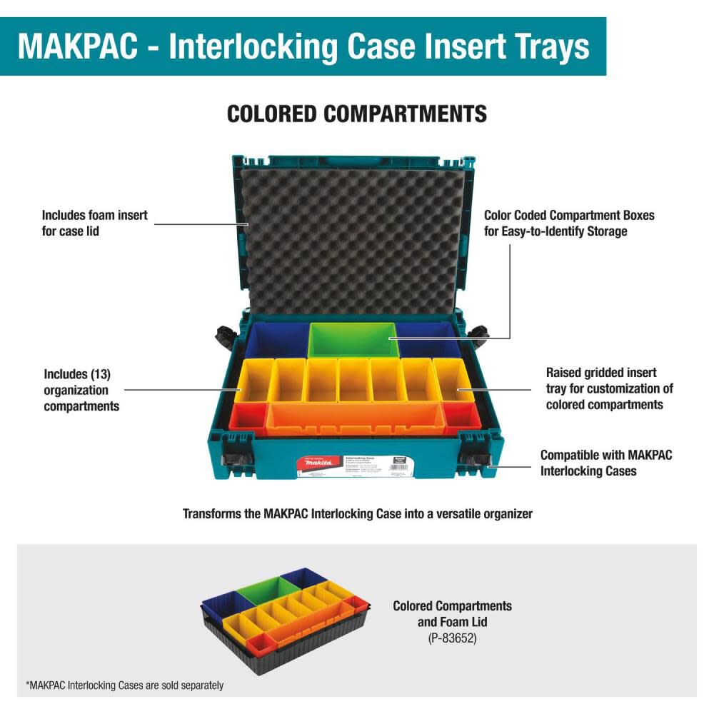 MAKPAC Interlocking Case Insert Tray P-83652