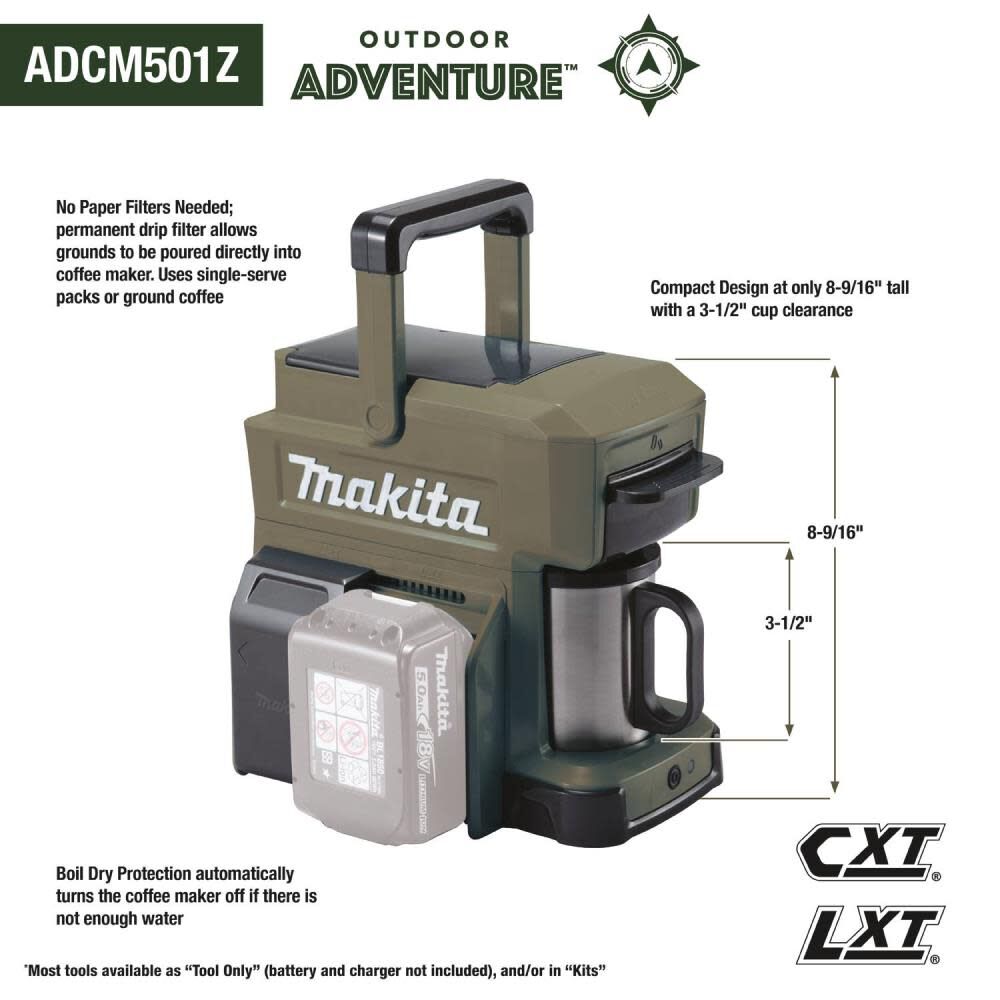 Outdoor Adventure 18V LXT Coffee Maker (Bare Tool) ADCM501Z