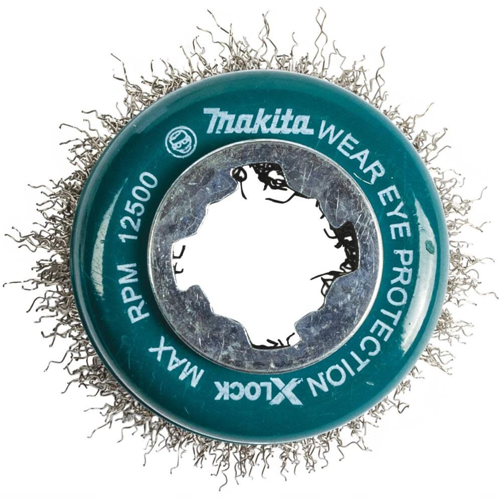 X-LOCK 3in Stainless Steel Crimped Wire Cup Brush D-72584