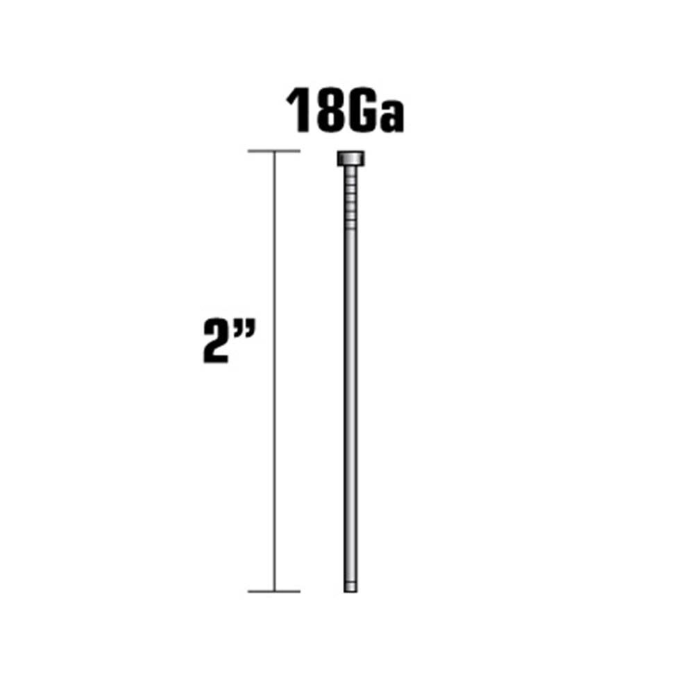 2in 18 Gauge Brad Finish Nails 5000qty 14108SHPT