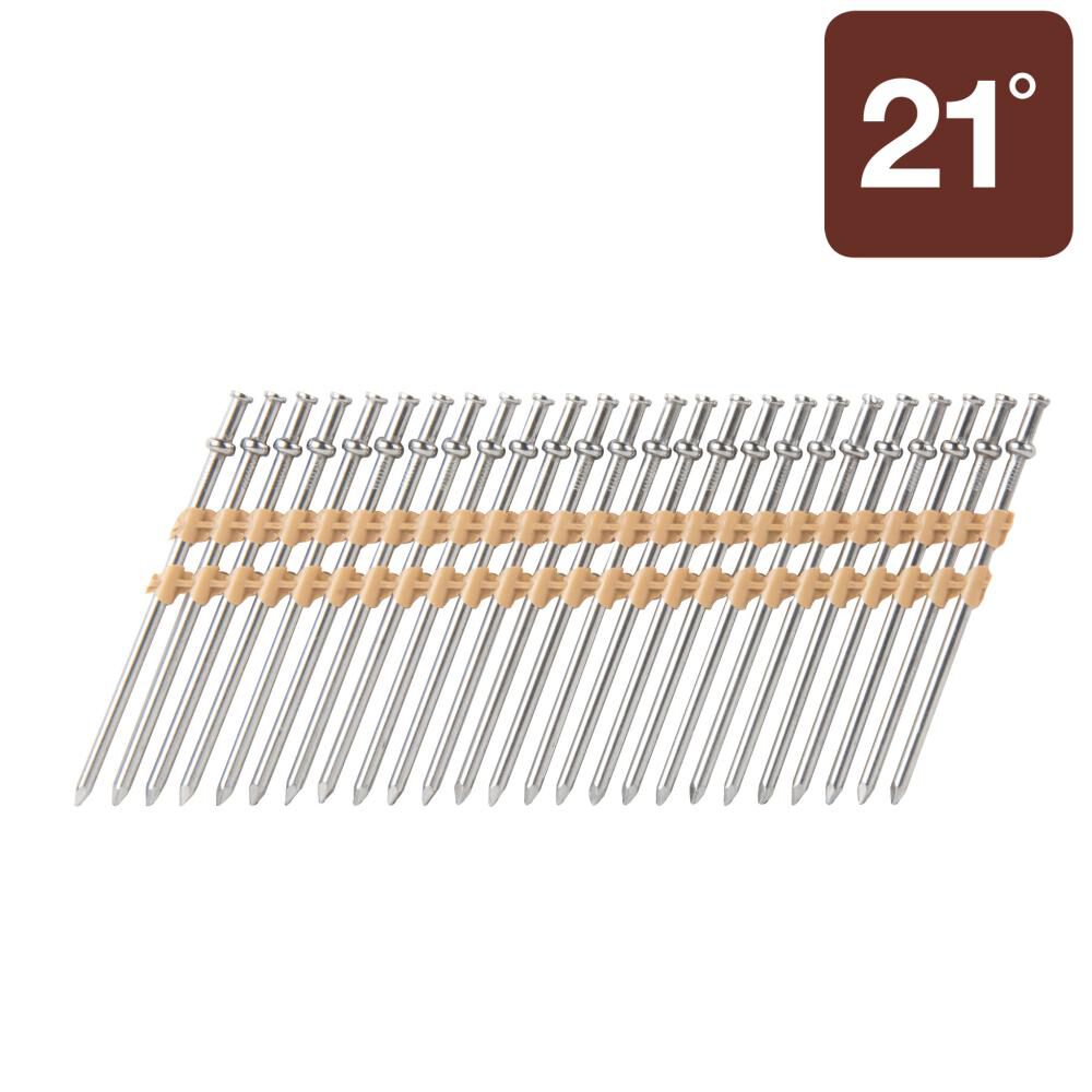 3-1/2 Inch 21 Degree Plastic Strip Collated Duplex Nail | 50312-16D 50312-16D