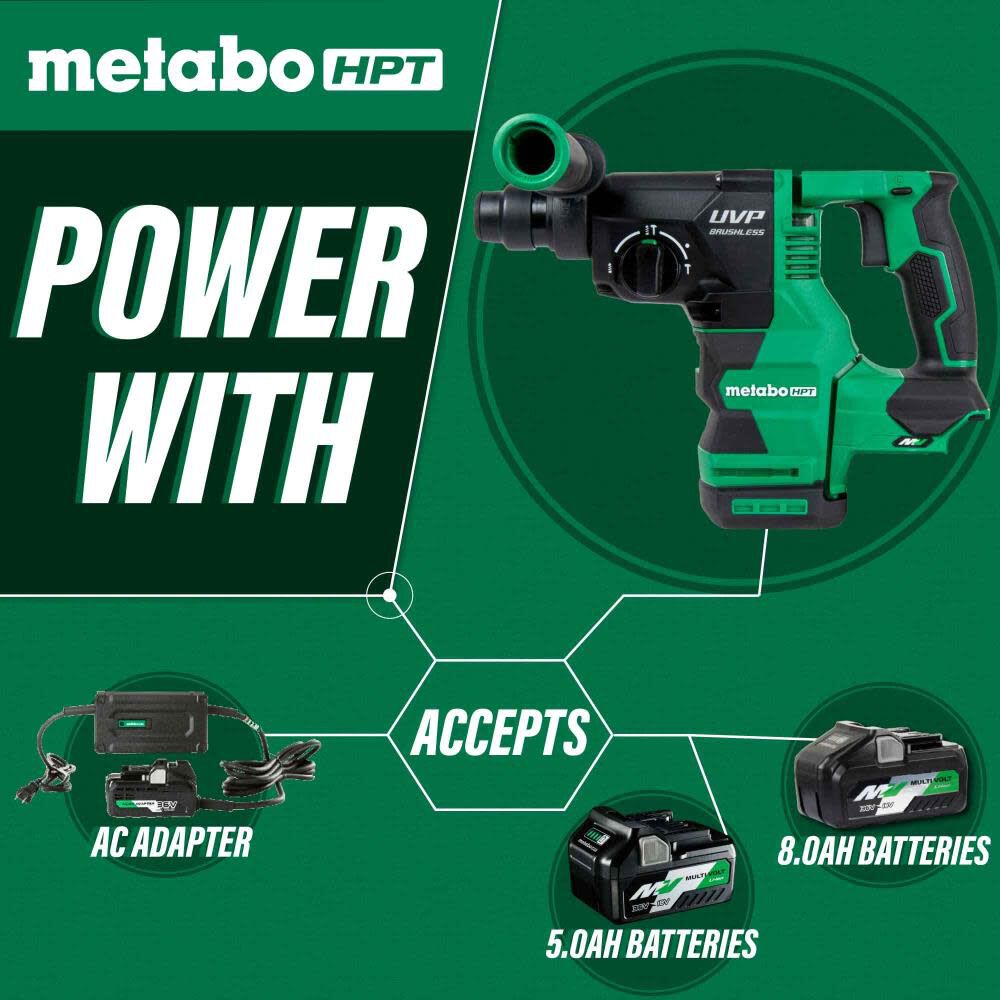 36V MultiVolt 1-1/8 Inch SDS PLUS Rotary Hammer with UVP (Bare Tool) DH3628DAQ4M