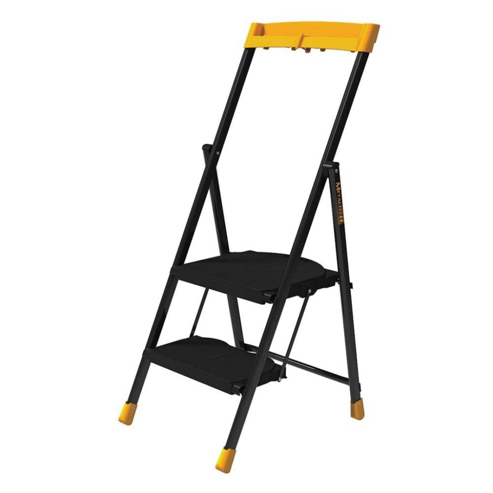 2-Step Pro Steel Step Stool with Utility Tray E-SLC2YW