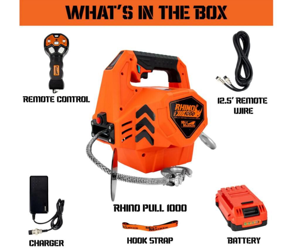 RHINO PULL 1000 Portable Electric Winch 71-1000