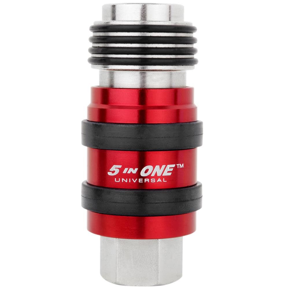 5 In ONE S-1750 Universal Safety Exhaust Quick-Connect Industrial Coupler 1/4in FNPT S-1750