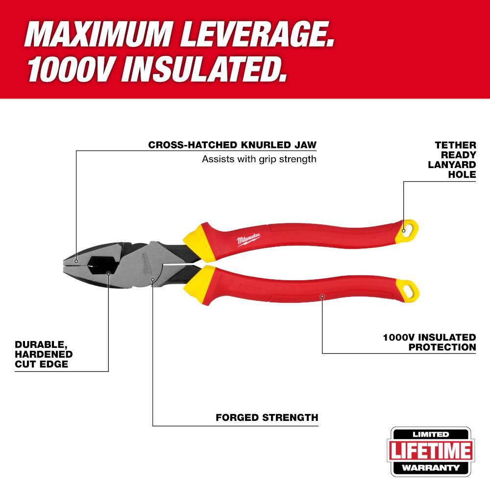 1000V Insulated 9in Lineman Pliers 48-22-2209