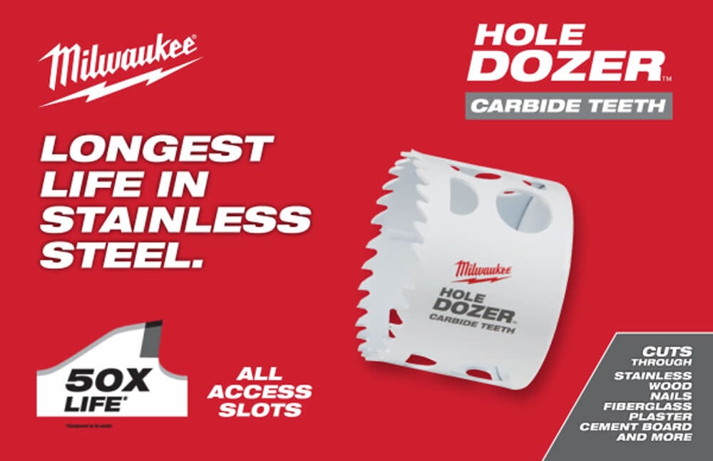 12 PC HOLE DOZER with Carbide Teeth Hole Saw Kit 49-22-3090