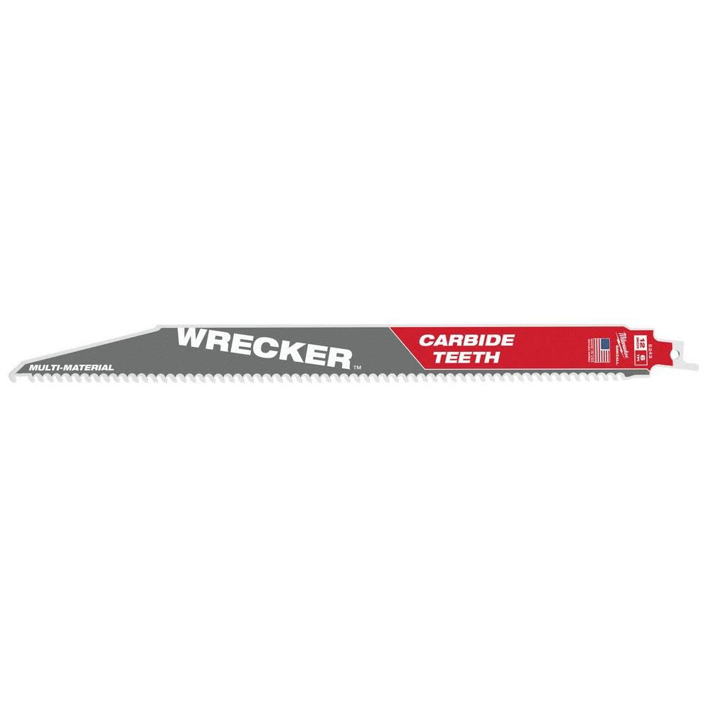12inch 6 TPI THE WRECKER with Carbide Teeth SAWZALL Blade 3PK 48-00-5343