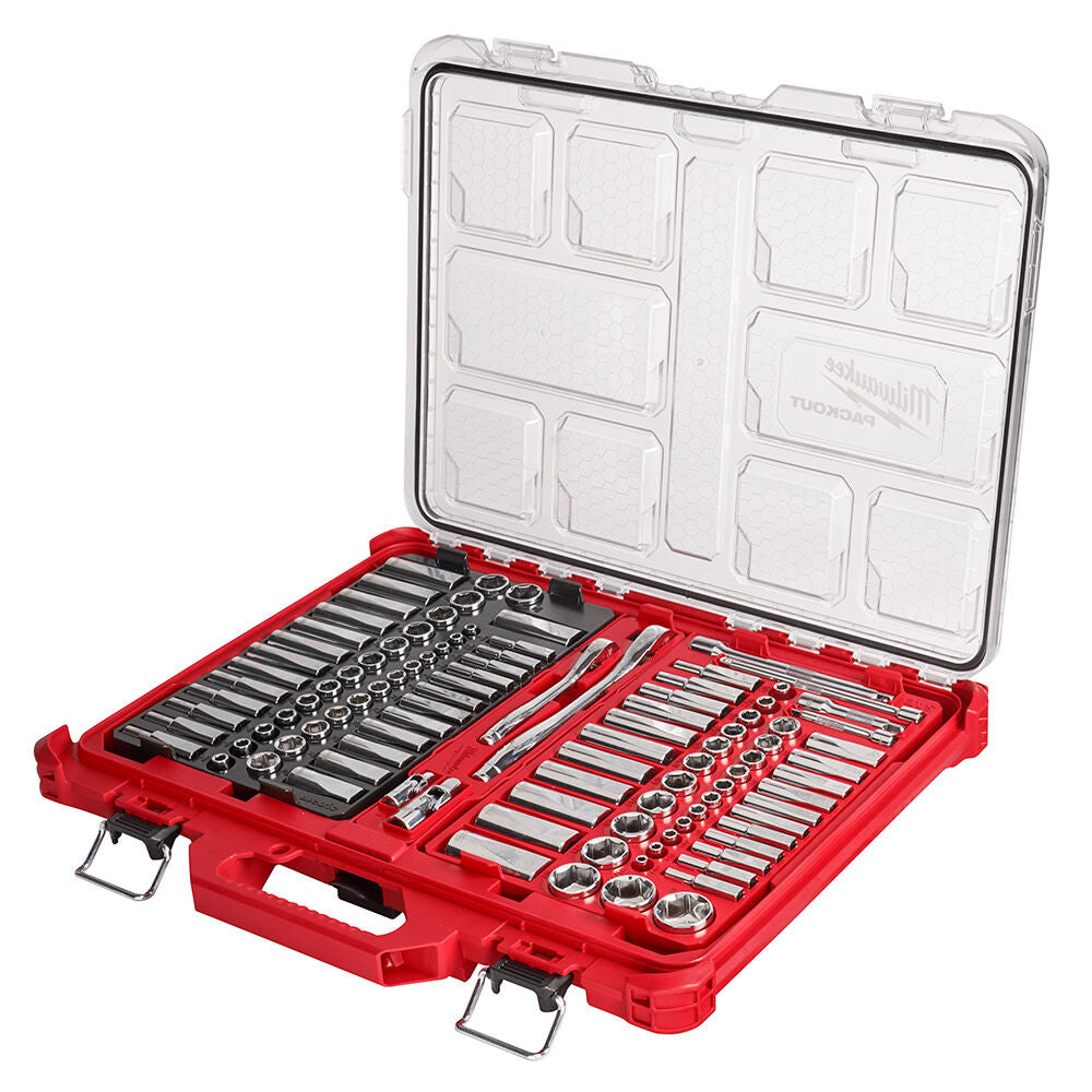 1/4in & 3/8 106pc Ratchet and Socket Set in PACKOUT - SAE & Metric 48-22-9486