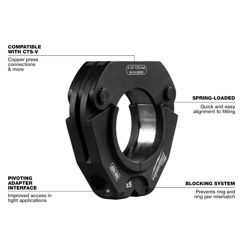 2-1/2 Inch - 4 Inch CTS-V Pivoting Press Ring Kit for M18 FORCE LOGIC Press Tools 49-16-2690X