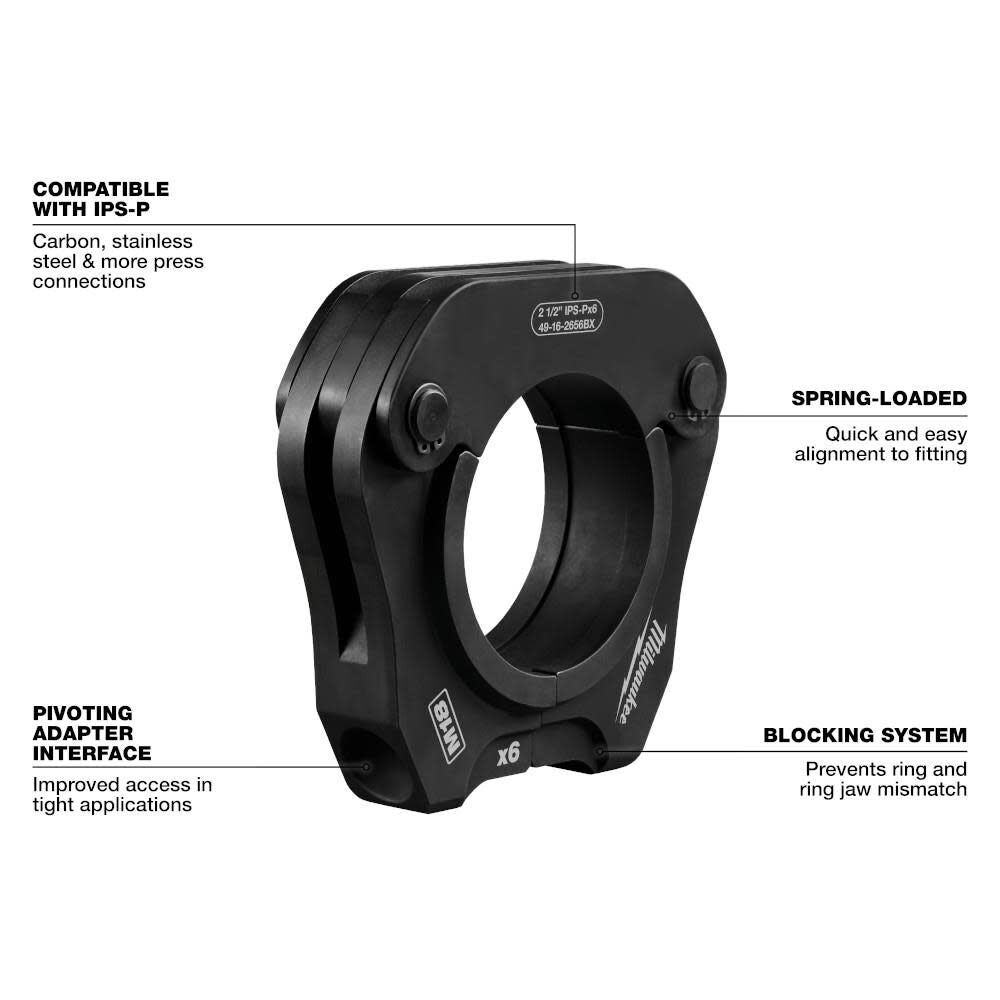 3 Inch IPS-P Pivoting Press Ring for M18 FORCE LOGIC Long Throw Press Tool 49-16-2657BX