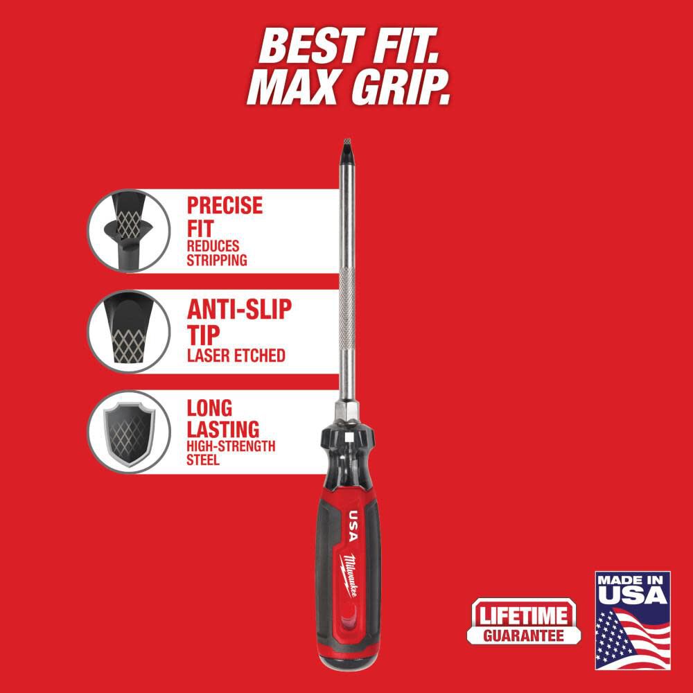 #3 Square 6inch Cushion Grip Screwdriver (USA) MT219