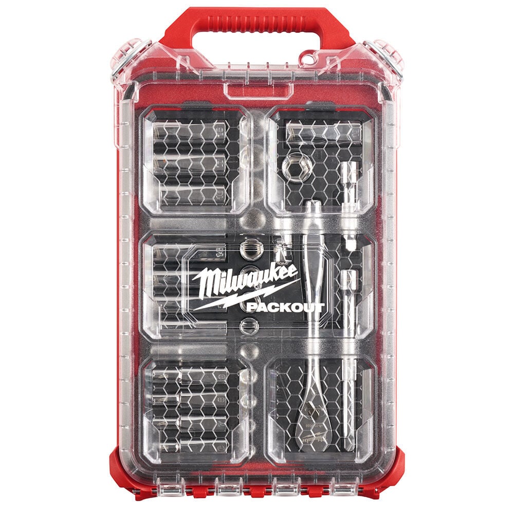 3/8 32pc Ratchet and Socket Set in PACKOUT - Metric 48-22-9482