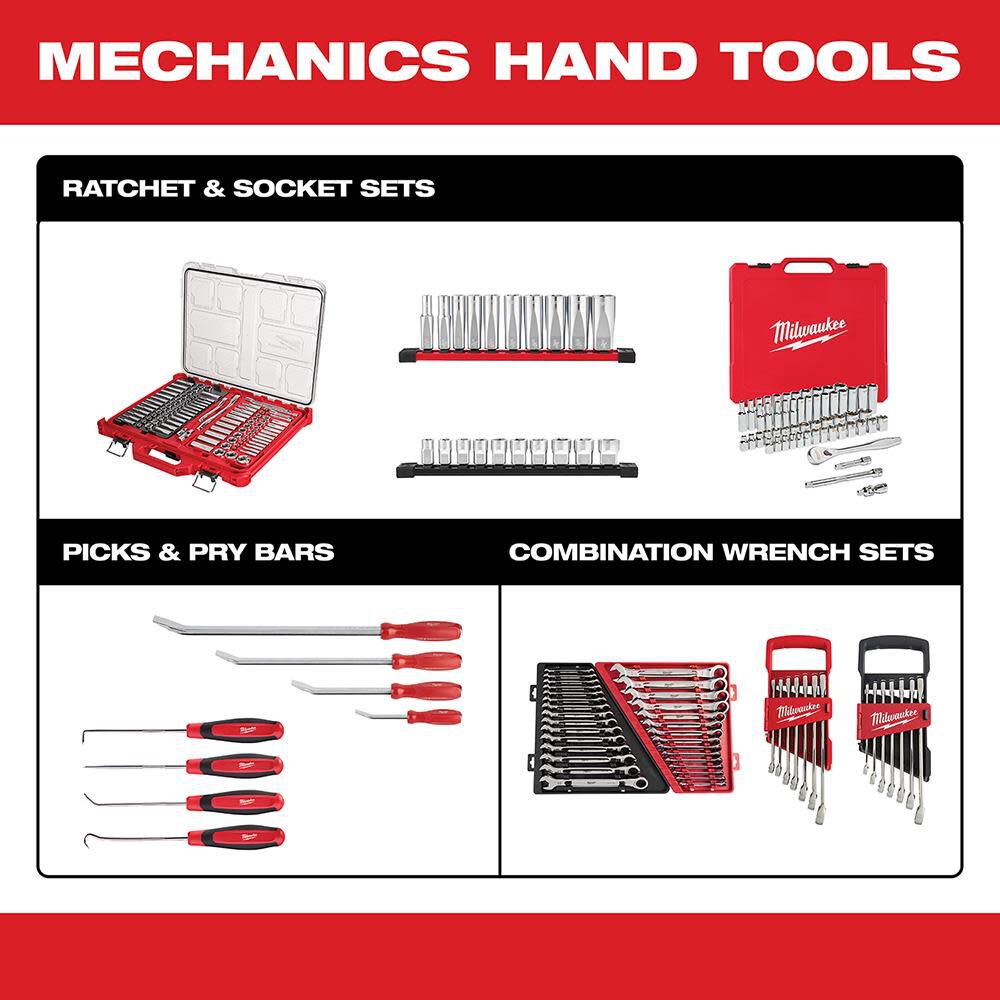 3/8in 28 Pc Ratchet & Socket Set with PACKOUT Organizer 48-22-9481
