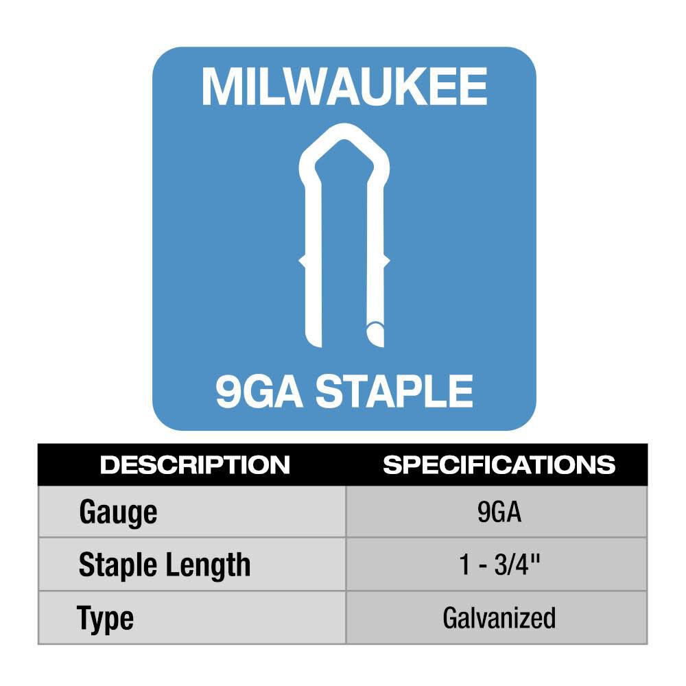 Galvanized Staples 1.75inch 9 Gauge MPU134-960