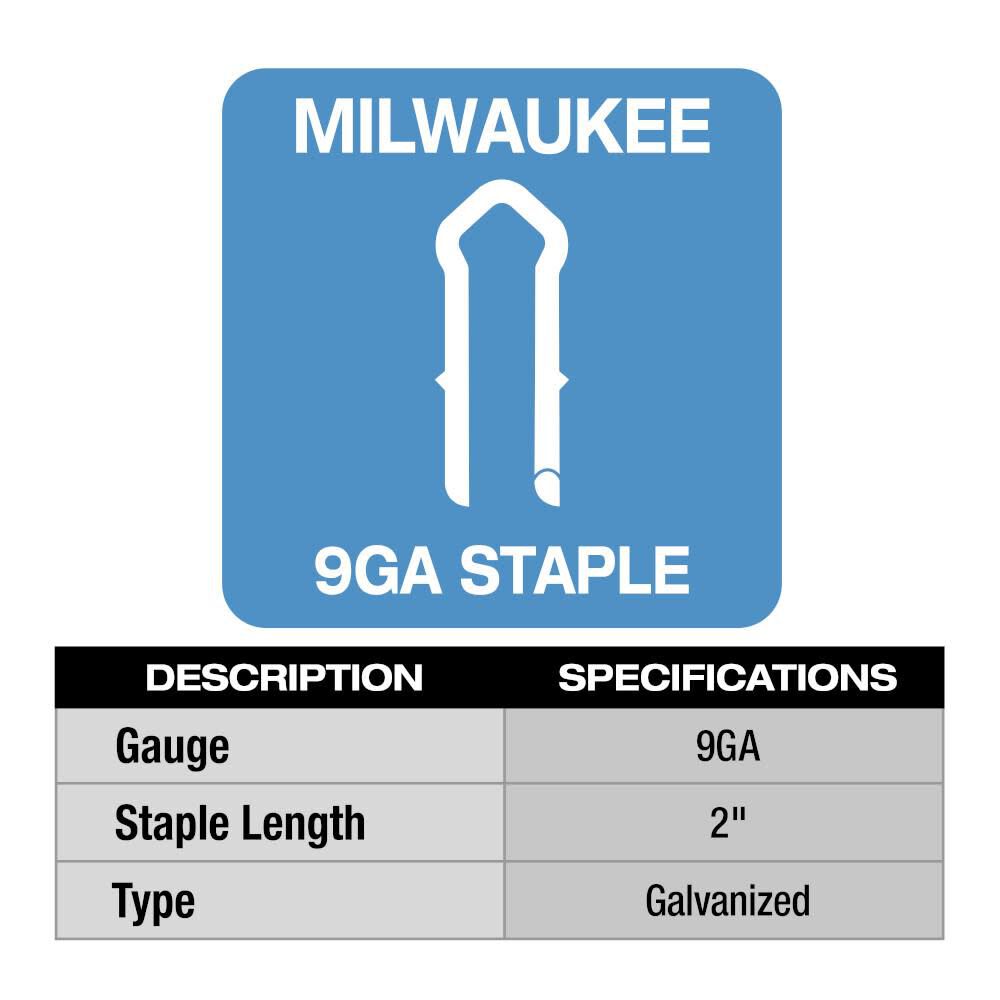 Galvanized Staples 2inch 9 Gauge MPU2-960