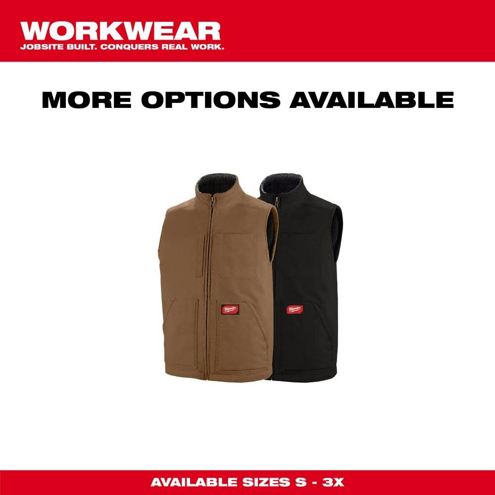 Heavy Duty Sherpa Lined Vest 801B-SM910