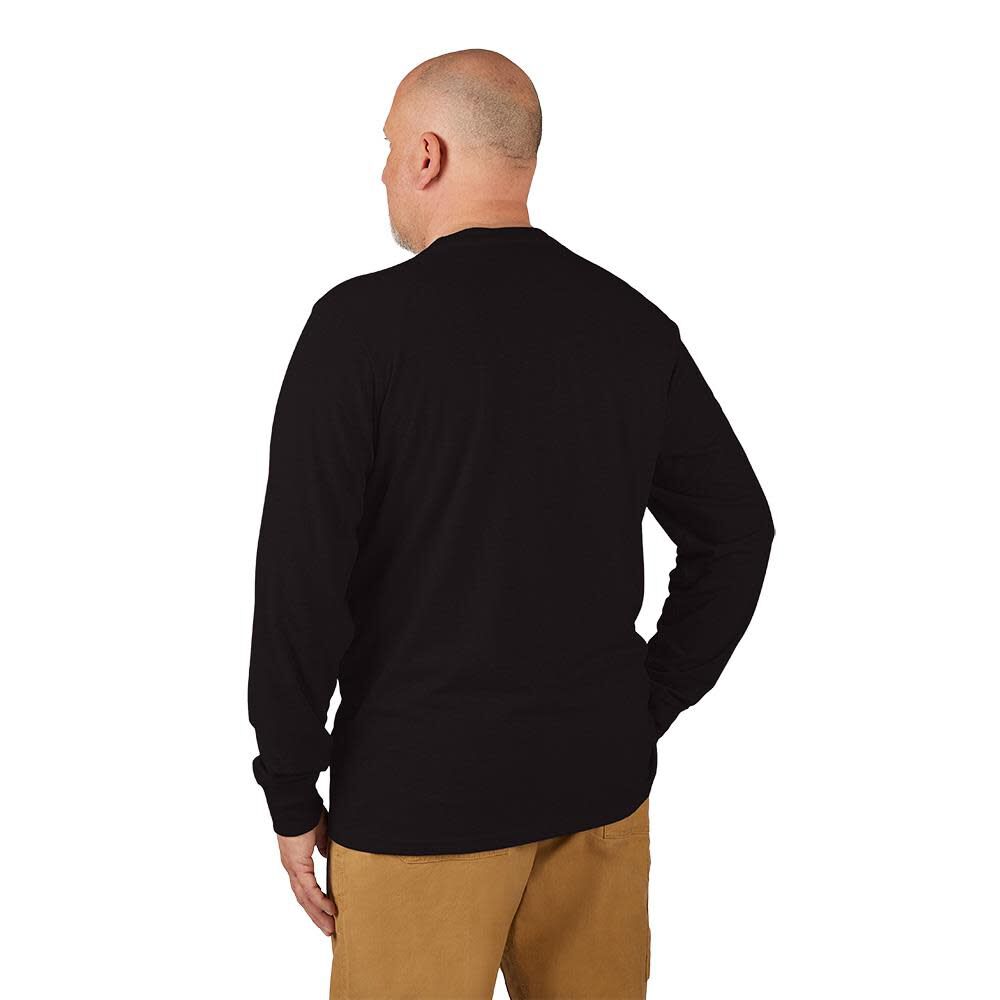 Hybrid Work Tee Long Sleeve Black 3X 604B-3X