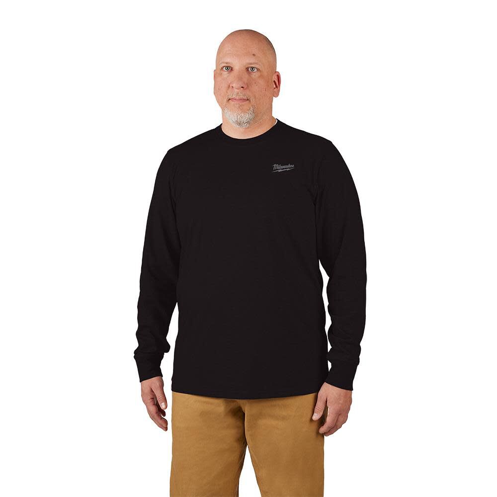 Hybrid Work Tee Long Sleeve Black 3X 604B-3X