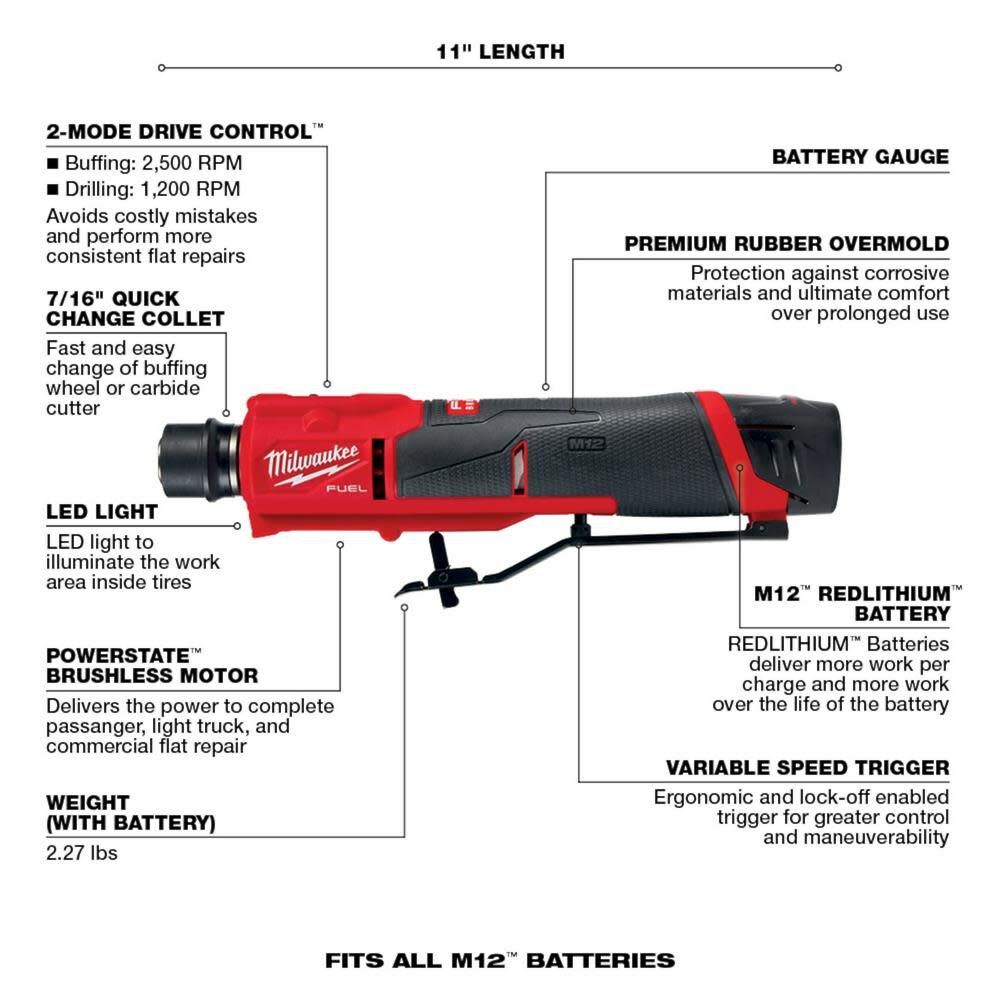 M12 FUEL Flat Repair Kit Commercial Tire 2459-22