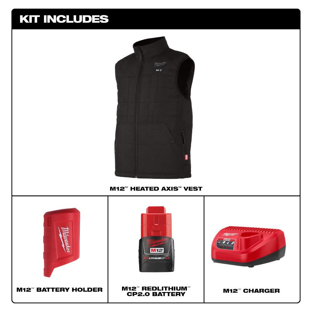 M12 Heated AXIS Vest 305B-21L