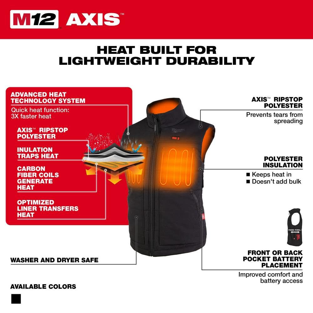 M12 Womens Heated AXIS Vest (Bare Tool) 334B-202X