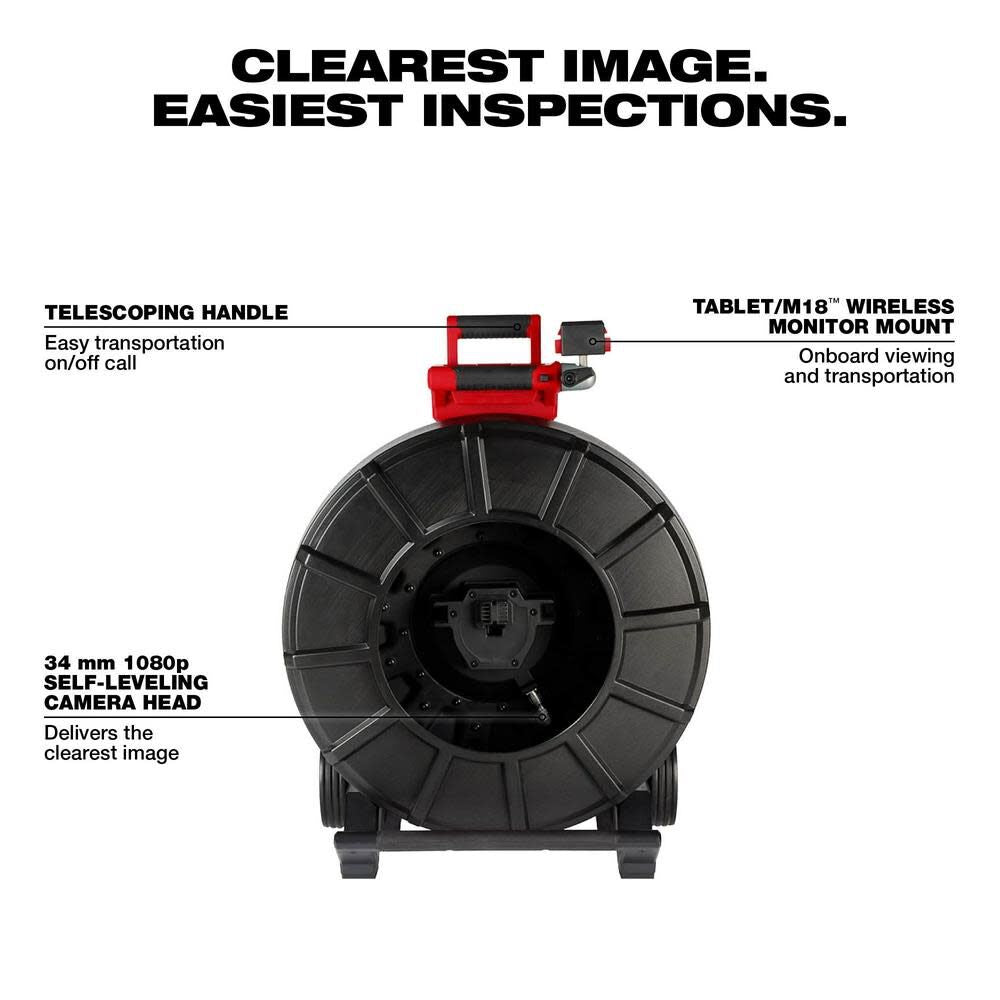 M18 325' Stiff Pipeline Inspection Reel (Bare Tool) 2976-20