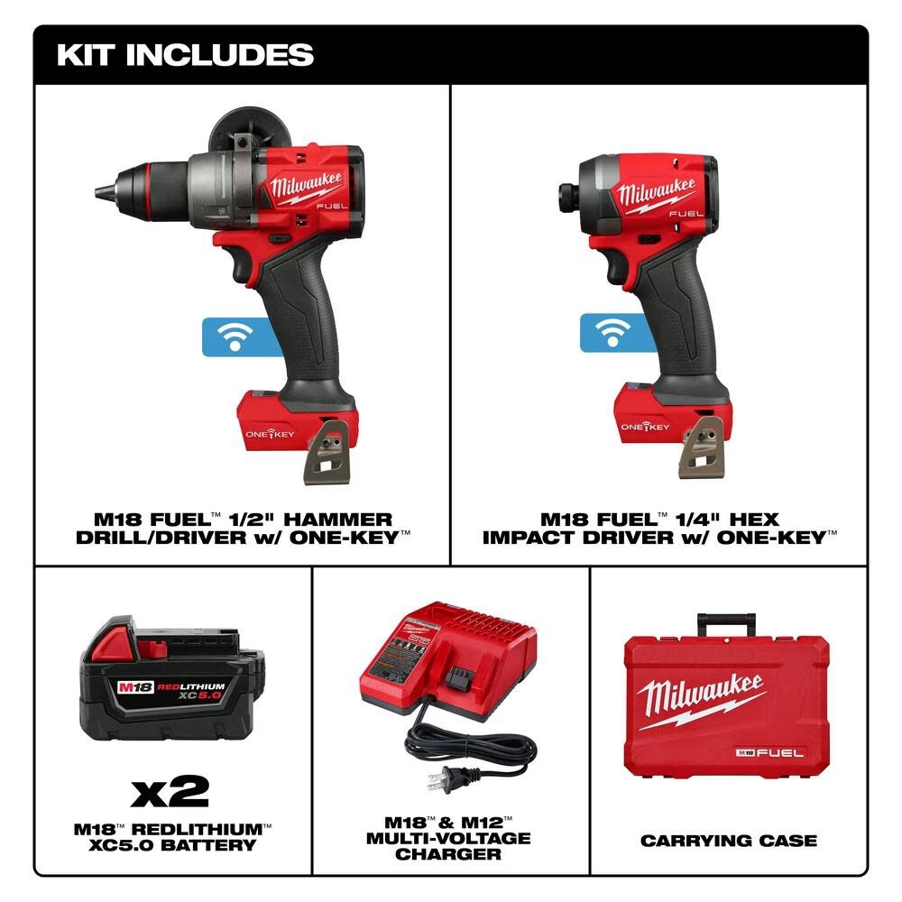 M18 FUEL 2 Tool Combo Kit with ONE-KEY 3696-22