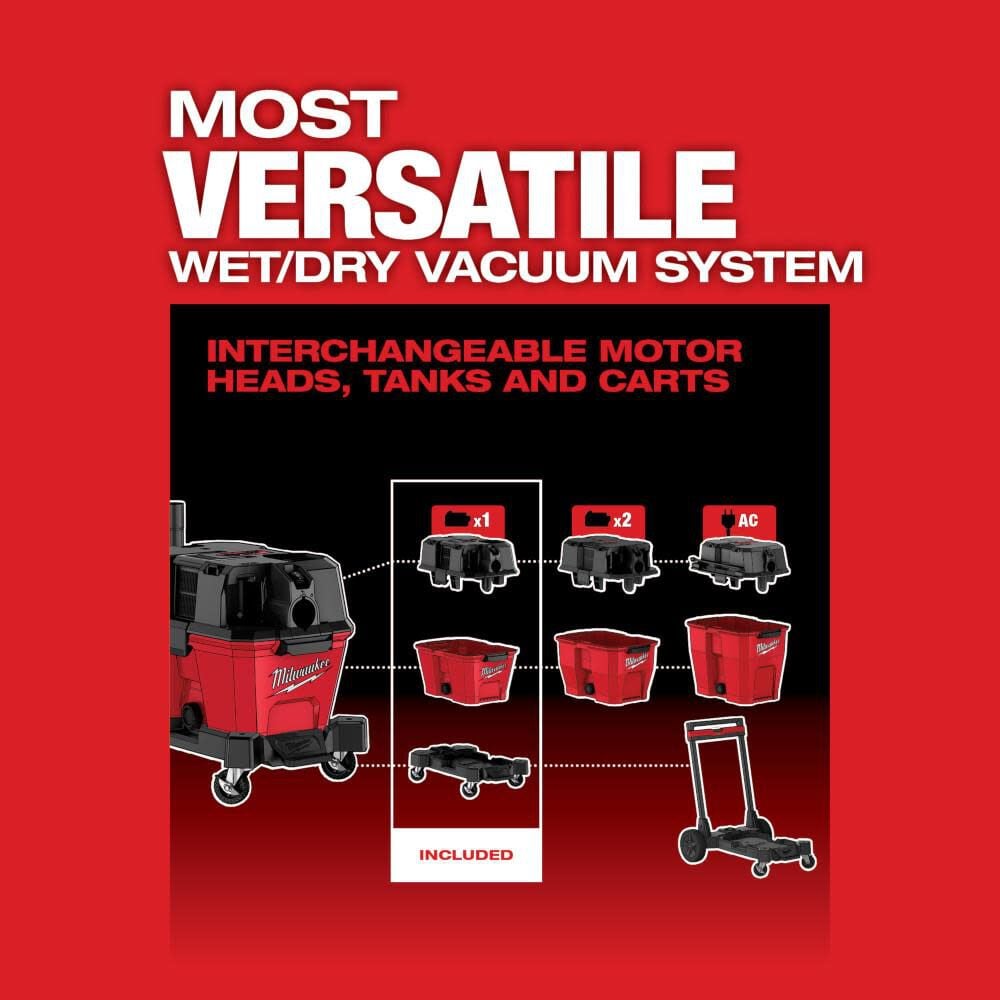 M18 FUEL 6 Gallon Wet/Dry Vacuum (Bare Tool) with 4-in-1 Cleaning Tool & Storage Bag Bundle 0910-20-2026-2019