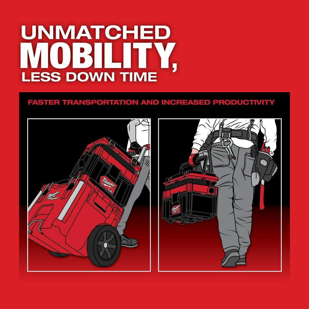 M18 FUEL PACKOUT 2.5 Gallon Wet/Dry Vacuum HIGH OUTPUT XC 6.0Ah Battery Pack 2pk Bundle 0970-20-48-11-1862