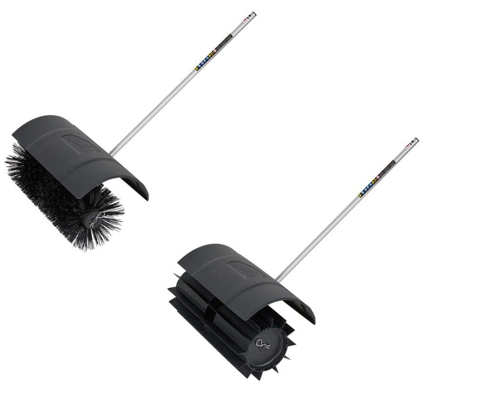 M18 FUEL QUIK LOK Bristle Brush Attachment & Rubber Broom Attachment Bundle 49-16-2740-2741