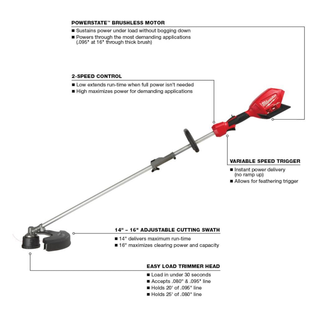 M18 FUEL String Trimmer (Bare Tool) with QUIK-LOK Attachment Capability 2825-20ST