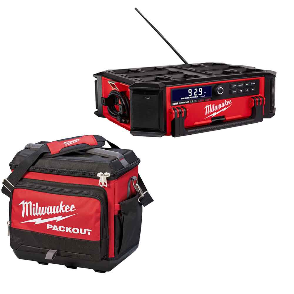 M18 PACKOUT Radio + Charger & Cooler Bundle (Bare Tool) 2950-20COOLER