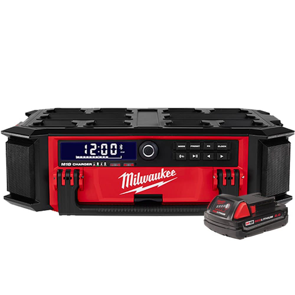 M18 PACKOUT Radio + Charger with M18 2.0Ah Battery Bundle 2950-20BAT