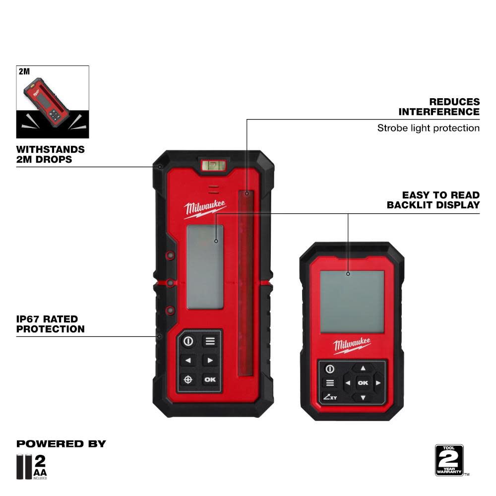 M18 Red Exterior Dual Slope Rotary Laser Level Kit with Receiver & Remote 3704-21