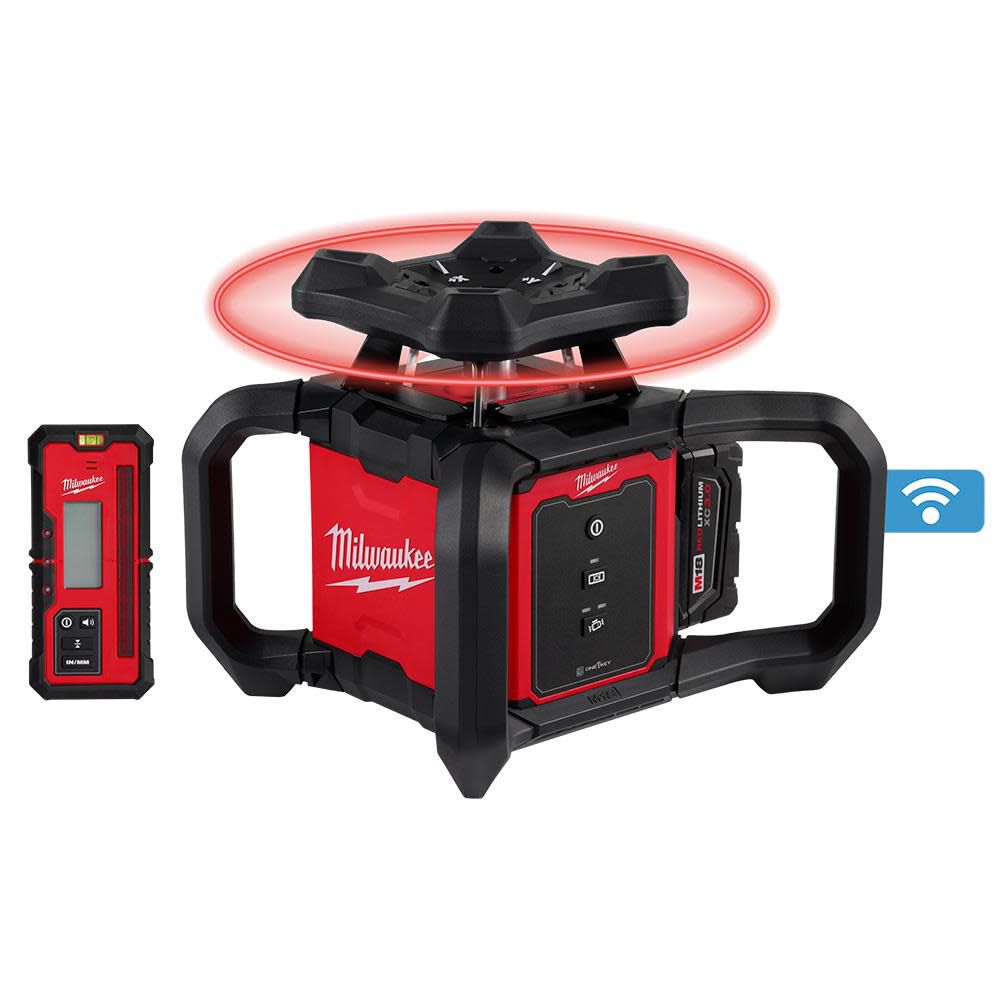 M18 Red Exterior Rotary Laser Level Kit with Receiver 3701-21