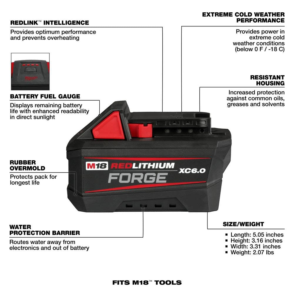 M18 REDLITHIUM FORGE XC6.0 Battery Pack 48-11-1861