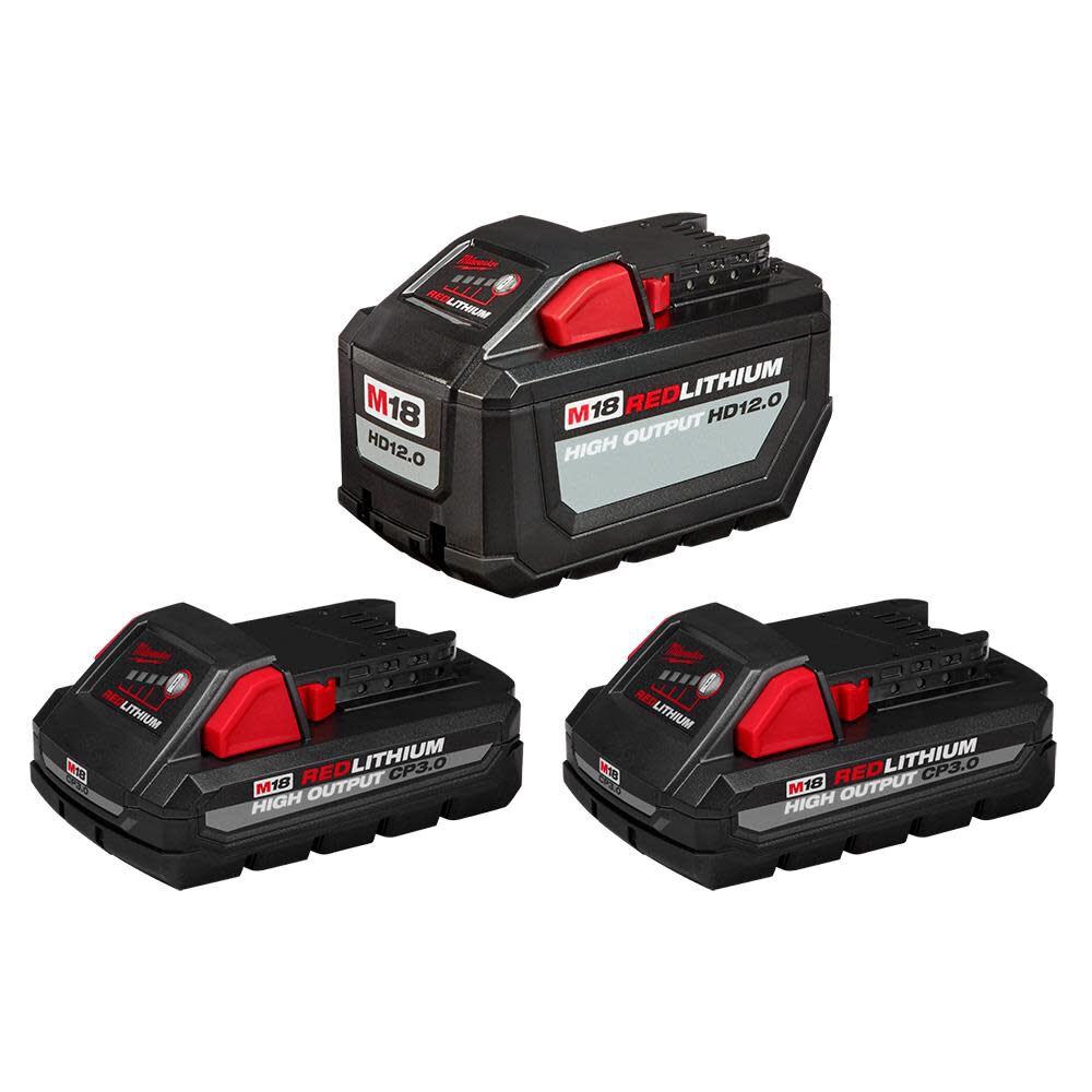M18 REDLITHIUM HIGH OUTPUT HD12.0 & M18 REDLITHIUM HIGH OUTPUT CP3.0 Batteries 48-11-1812P3
