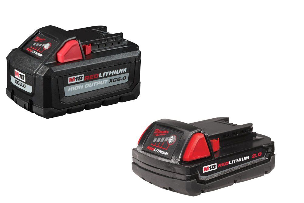 M18 REDLITHIUM HIGH OUTPUT XC 6Ah and 2Ah Compact Battery 2pk Bundle 48-11-1865-1820