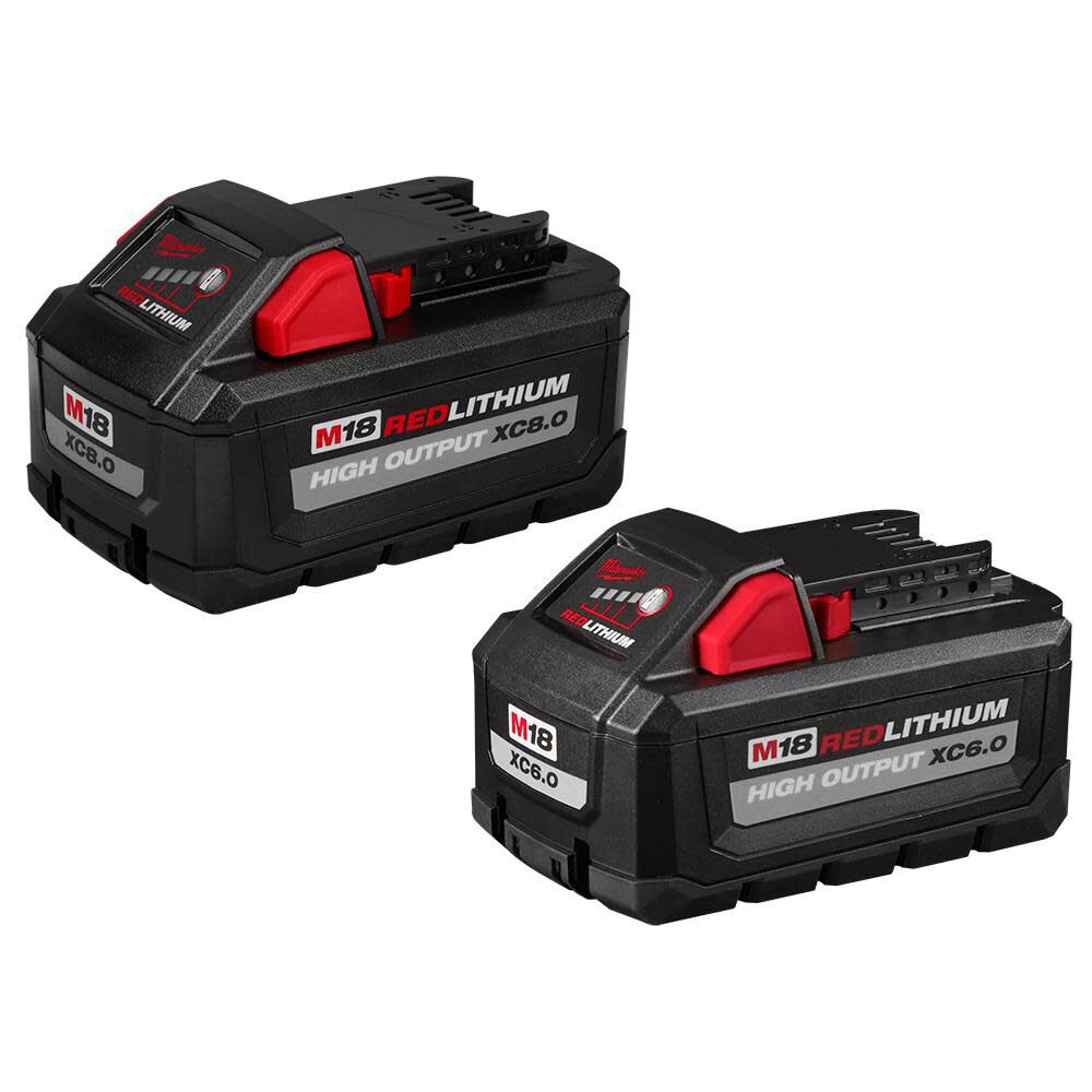M18 REDLITHIUM HIGH OUTPUT XC8.0 & M18 REDLITHIUM HIGH OUTPUT XC6.0 Battery 2 Pack 48-11-1868