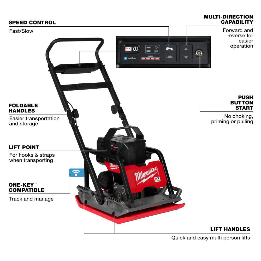 MX FUEL 20 in Plate Compactor Kit MXF220-2HD