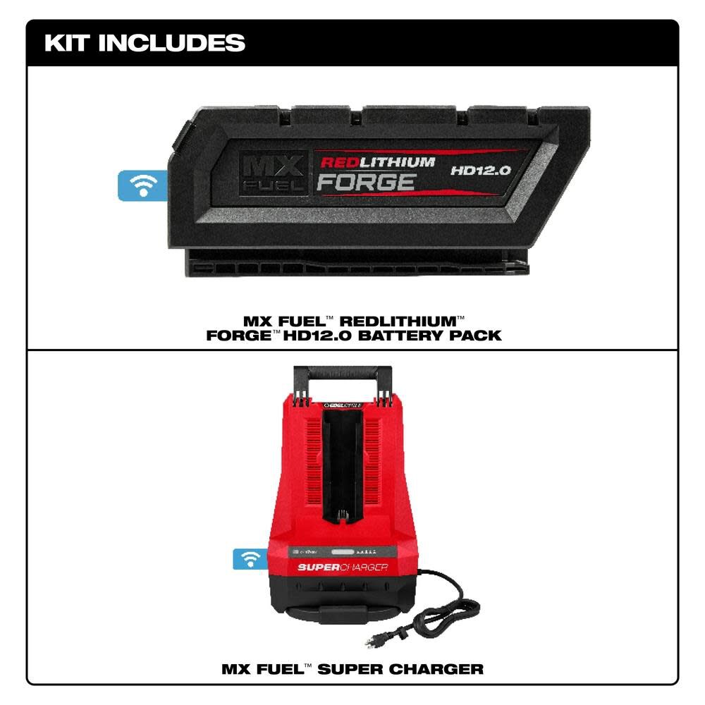 MX FUEL REDLITHIUM FORGE HD12.0 Battery/Super Charger Expansion Kit MXFSC-1HD12