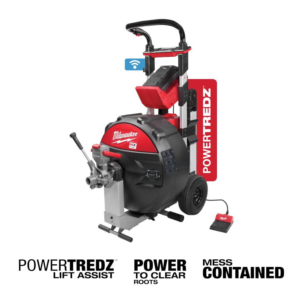 MX FUEL Sewer Drum Machine with POWERTREDZ MXF501-1CP