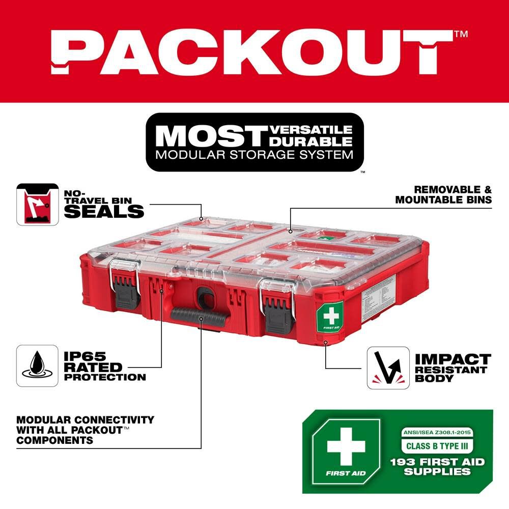PACKOUT First Aid Kit 193pc Class B Type III 48-73-8430C