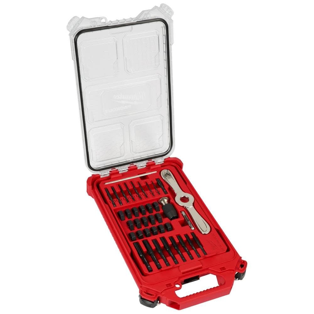 SAE Tap & Die PACKOUT 38pc Set with Hex-LOK 2-in-1 Handle 49-22-5604