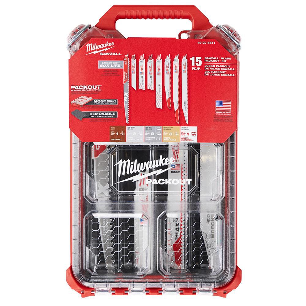 SAWZALL Blade PACKOUT Kit 15pc 49-22-5641