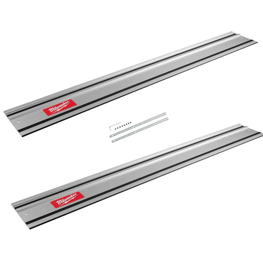 Track Saw 55inch Guide Rail 2pk with Rail Connector Bundle 48-08-0571X2-0574