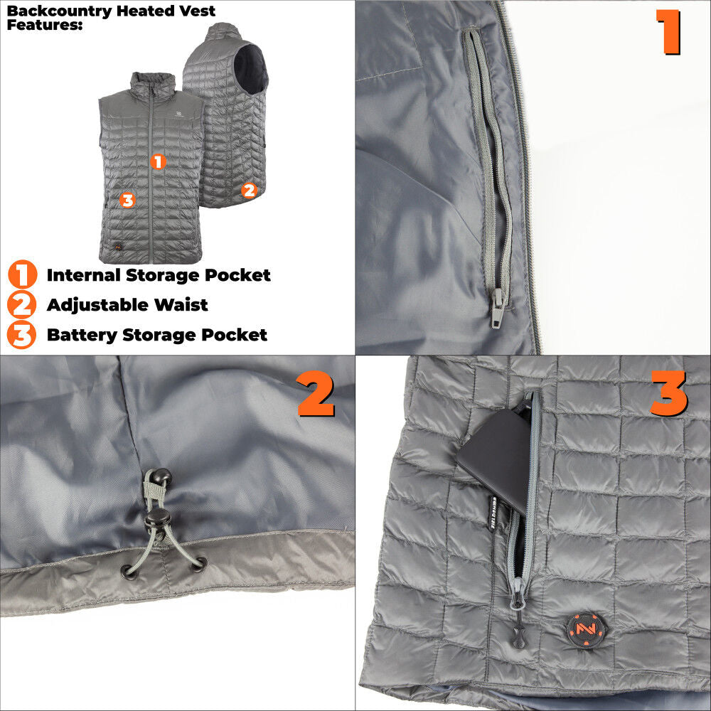 7.4V Backcountry Heated Vest Mens