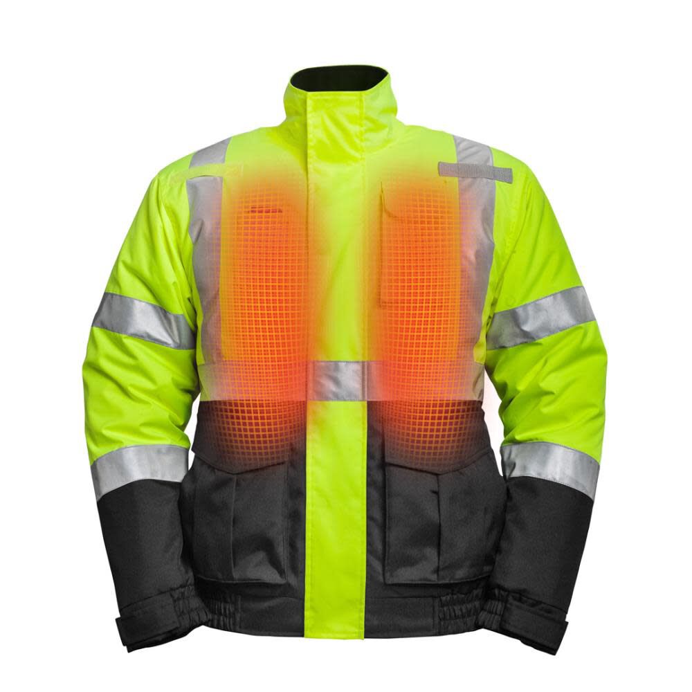 7.4V High-Vis Heated Jacket Mens MWJ19M04-10
